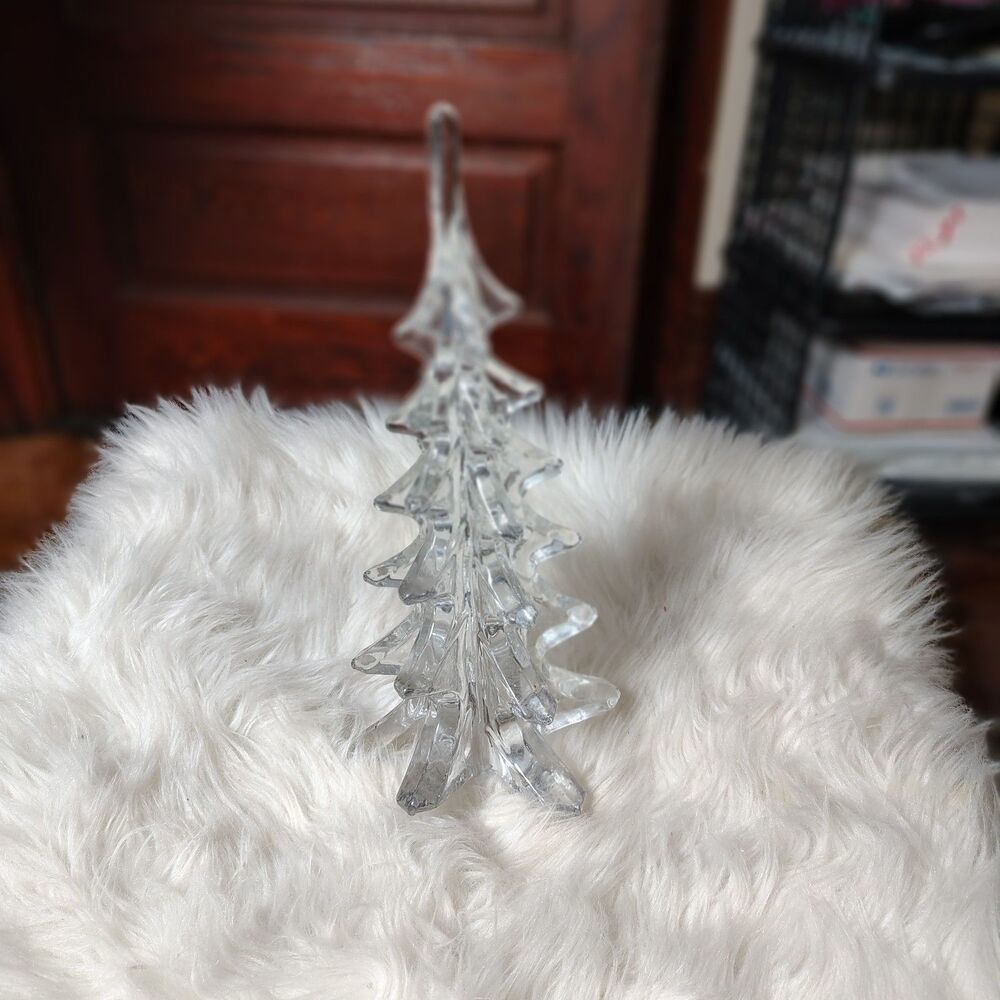 Midwest Imports Clear Glass Vintage Christmas Tree 12"